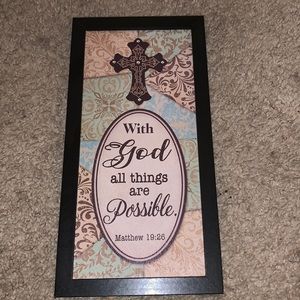 Wall Art “With God All things are Possible”